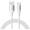 Joyroom S-A28 Flash serijos 3A USB-A - USB-C kabelis 1m - Baltas