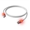 „EasyLan S/FTP DualBoot“ LED patch kabelis Cat.6A, RJ45 / RJ45, LSOH, baltas, 1,5 m