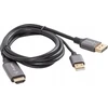 Lanberg kabelis HDMI(M) - DisplayPort(M) 1m 4K juoda