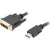 LANBERG CA-HDDV-10CC-0018-BK cable HDMI -> DVI-D 18+1 M/M Single Link. juodas 1.8m