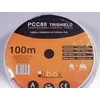 Libox Kabelis koncentryczny PCC80 100m koaksialinis kabelis RG-6/U Baltas