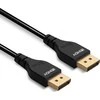 DisplayPort Kabelis - LINDY Slim DisplayPort 1.4 Kabelis, 0.5 m, Juodas