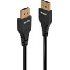 DisplayPort Kabelis - LINDY Slim DisplayPort 1.4 Kabelis, 0.5 m, Juodas