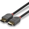 DisplayPort Kabelis - LINDY Anthra Line DisplayPort 1.2 Kabelis, M/M, 7.5 m, Juodas
