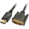 Adapteris - LINDY DisplayPort į DVI Adapterio Kabelis, 1 m, Juodas