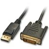 Adapteris - LINDY DisplayPort į DVI-D Adapterio Kabelis, 1920x1200@60Hz, 5 m, Juodas
