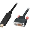 Kabelis Lindy Rodyti Port Mini - DVI- D 3m juoda (41697)