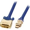 Kabelis Lindy HDMI - DVI- D 0,5 m mėlyna