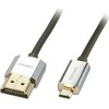 HDMI Laidas - LINDY Cromo Slim HDMI į Micro HDMI Laidas, Didelės Spartos, 2 m, Juodas