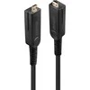 HDMI Laidas - LINDY Šviesolaidinis Hibridinis Micro-HDMI 4K60 Laidas, 18Gbps, Atsparus Micro-HDMI, HDMI, DVI, 20 m, Juodas