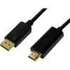 LOGILINK CV0127 LOGILINK - DisplayPort laidas, DP 1.2 iki HDMI 1.4, juodas, 2m