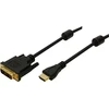 Kabelis LogiLink HDMI - DVI- D 3m juoda (CH0013)