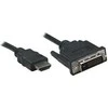 StarTech Intracom MANHATTAN HDMI / DVI Cable 1.8m juodas HDMI 19 kontaktų kištukas DVI-D 24+1 male auksinis padengtas jungtys