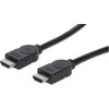 StarTech Manhattan HDMI kabelis, 1,0 m, HDMI kištukas į HDMI kištukas, ekranuotas, Juodas, 308816