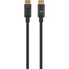 MANHATTAN 8K@60Hz DisplayPort DP 1.4 Cable, 1.0m, Palaiko 4K@144Hz, HDR, Paauksuoti kontaktai, juodas, 355568