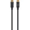 MANHATTAN 8K@60Hz DisplayPort DP 1.4 Cable, 3.0m, Palaiko 4K@144Hz, HDR, Paauksuoti kontaktai, juodas, 355582