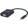 Manhattan 151771 kabelių sąsaja / invertavimo adapteris USB-C VGA Juoda