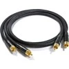 Kabelis Melodika RCA (Cinch) x2 - RCA (Cinch) x2 4m juoda