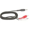 Mercodan 3,5 mm - 2 x RCA, M-M, 10 m, 3,5 mm, kištukas, 2 x RCA, kištukas, 10 m, juodas, raudonas, baltas