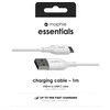 Zagg Mophie Charge Essentials USB-A – USB-C kabelis 1 m – baltas