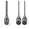 Kabelis Nedis XLR - XLR 1.5m pilka (COTH15020GY15)