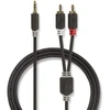 Nedis 3.5mm į 2xRCA garso kabelis 5m su paauksuotais antgaliais