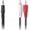 Kabelis Nedis 3.5mm 2 x RCA 10 m (CAGL22200BK100)