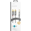 Kabelis Nedis CATB22200GY10 kabelis audio 1 m 3.5mm 2 x RCA Pilka