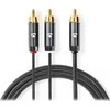 Kabelis Nedis RCA (Cinch) x2 - RCA (Cinch) x2 3m pilka (CATB24000GY30)