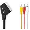 Nedis Kabelis SCART - 3xRCA (perjungiami IN/OUT) kištukai 2.0m