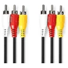 3xRCA į 3xRCA kabelio jungtys