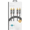 Kabelis Nedis RCA (Cinch) x2 - RCA (Cinch) x2 2m pilka (CATB24200GY20)
