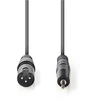 Kabelis Nedis XLR - XLR 1.5m pilka (COTH15300GY15)