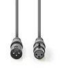 Kabelis Nedis XLR - XLR 5m pilka (COTH15012GY50)