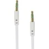 OEM kabelis AUX lizdas 3,5 mm (vyriškas) - lizdas 3,5 mm (vyriškas) dėžutė 1 m baltas