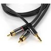 Kabelis PremiumCord Jack 3.5mm - RCA (Cinch) x2 3m juoda (kjqcin3)