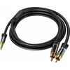 Kabelis PremiumCord Jack 3.5mm - RCA (Cinch) x2 5m juoda (kjqcin5)
