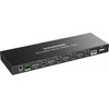 PremiumCord 4K@60Hz HDMI2.0 KVM jungiklis 4:1 su nuotolinio valdymo pultu