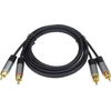 Kabelis PremiumCord RCA (Cinch) x2 - RCA (Cinch) x2 5m juoda (kjqccmm5)