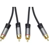 Kabelis PremiumCord RCA (Cinch) x2 - RCA (Cinch) x2 5m juoda (kjqccmm5)