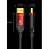 Kabelis PremiumCord PREMIUMCORD Ultra High Speed HDMI 2.1 optyczny kabelis światłowodowy 8K@60Hz, złocone 5m