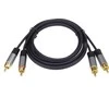 Kabelis PremiumCord RCA (Cinch) x2 - RCA (Cinch) x2 1,5m juoda (kjqccm015)