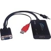 Adapteris AV PremiumCord D-Sub (VGA) - HDMI + USB-A + Jack 3.5mm juodas (khcon-04)