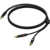 Procab Kabelio kištukas 3,5 mm – 2 x kištukas RCA/Cinch RCA/CinchUltraflex 1,5 m – PRA711/1,5