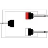 Procab Kabelis, 3,5 mm lizdas, stereofoninis lizdas – 2 x 6,3 mm lizdas, kištukas, mono, 1,5 m – CLA713/1,5
