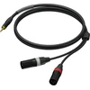 Kabelis Procab Kabelis PROCAB PRA712/3, lizdas 3,5 mm (M) stereo iki 2x XLR (M) (3 m)