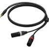Kabelis Procab Kabelis PROCAB PRA712/3, lizdas 3,5 mm (M) stereo iki 2x XLR (M) (3 m)