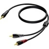 Kabelis Procab Jack 3,5 mm - RCA (Cinch) x2 1,5 m juoda (CLA711 / 1,5)
