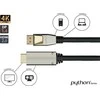 Python Series Kabelis PYTHON DisplayPort 1.4 na HDMI 2.0 kabelis nylon. juoda 1m
