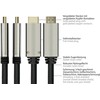 Python Series Kabelis PYTHON DisplayPort 1.4 na HDMI 2.0 kabelis nylon. juoda 1m